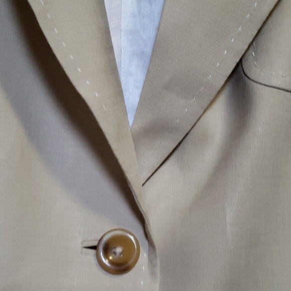 Banana Republic Tan Long Sleeve Jacket SZ 12 - Picture 3 of 12